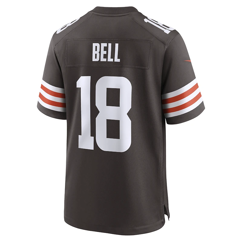 Maillot de match Nike David Bell marron des Cleveland Browns pour homme