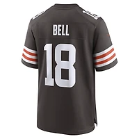 Maillot de match Nike David Bell marron des Cleveland Browns pour homme