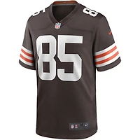 Maillot Nike David Njoku pour homme, joueur de match des Cleveland Browns, marron
