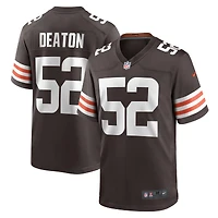 Maillot Nike Dawson Deaton Brown pour homme, joueur de match des Cleveland Browns