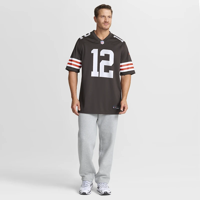 Men's Nike Denzel Boston Brown Cleveland Browns Game Jersey