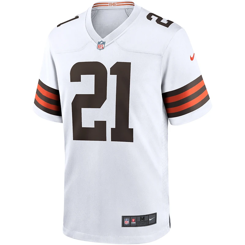 Men's Nike Denzel Ward White Cleveland Browns Game Jersey