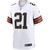 Men's Nike Denzel Ward White Cleveland Browns Game Jersey