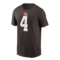 T-shirt Nike Deshaun Watson pour hommes, marron, nom et numéro du joueur des Cleveland Browns