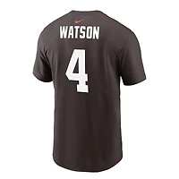 Men's Nike Deshaun Watson Brown Cleveland Browns Player Name & Number T-Shirt