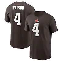 T-shirt Nike Deshaun Watson pour hommes, marron, nom et numéro du joueur des Cleveland Browns