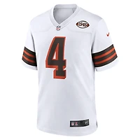 Maillot de match alternatif Nike Deshaun Watson pour hommes, blanc, Cleveland Browns