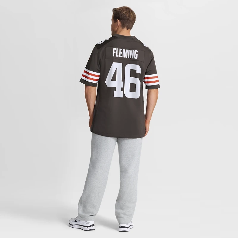 Men's Nike Don Fleming Brown Cleveland Browns Retired Player Jersey