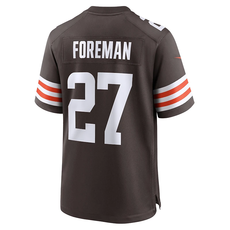 Men's Nike D'Onta Foreman  Brown Cleveland Browns Team Game Jersey