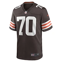Maillot Nike Drew Forbes pour hommes, marron, Cleveland Browns, Team Game