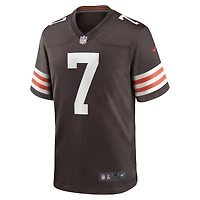 Maillot Nike Dustin Hopkins pour hommes, marron, Cleveland Browns, Team Game