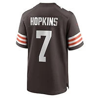 Maillot Nike Dustin Hopkins pour hommes, marron, Cleveland Browns, Team Game