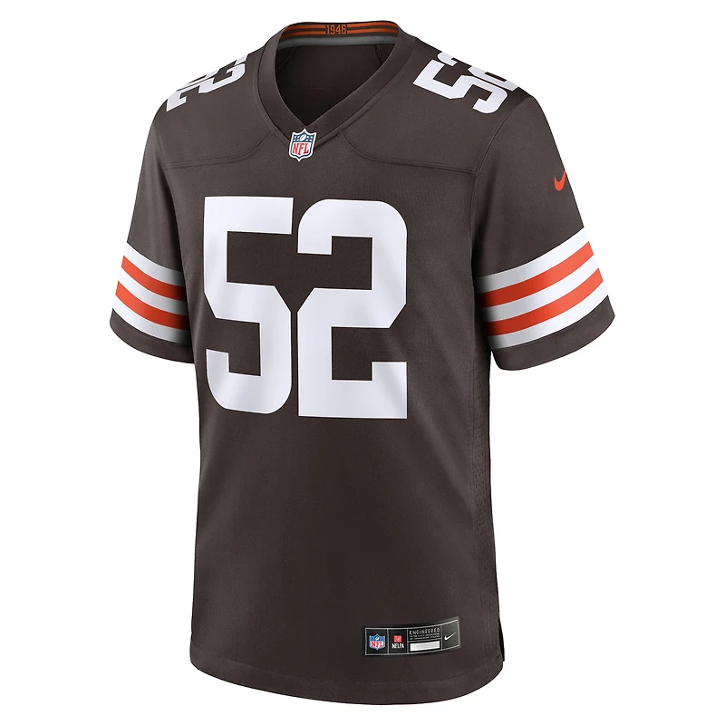 Maillot de match Nike Elerson Smith Brown pour homme des Cleveland Browns