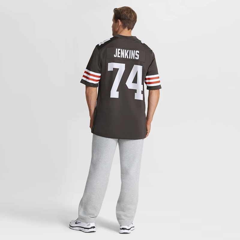 Men's Nike Elgton Jenkins  Brown Cleveland Browns Team Game Jersey