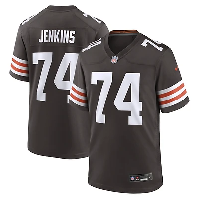 Men's Nike Elgton Jenkins  Brown Cleveland Browns Team Game Jersey