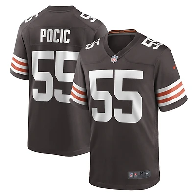 Maillot de match Nike Ethan Pocic pour hommes, marron, Cleveland Browns