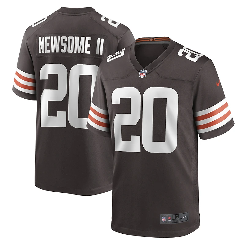Maillot de match des Cleveland Browns Nike Greg Newsome II marron pour homme