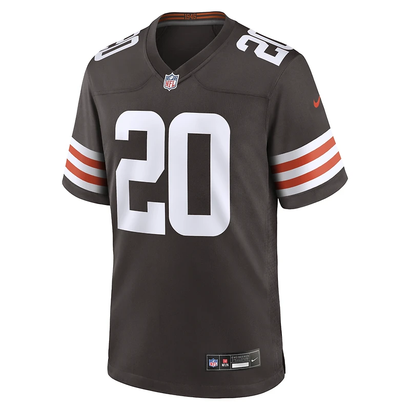 Maillot de match des Cleveland Browns Nike Greg Newsome II marron pour homme