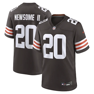 Maillot de match des Cleveland Browns Nike Greg Newsome II marron pour homme