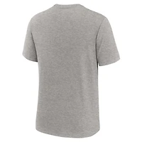 Men's Nike Heather Gray Cleveland Browns Overlap Lockup Tri-Blend T-Shirt