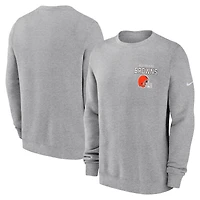 Sweat-shirt en molleton Nike Primetime Club gris chiné pour homme des Cleveland Browns