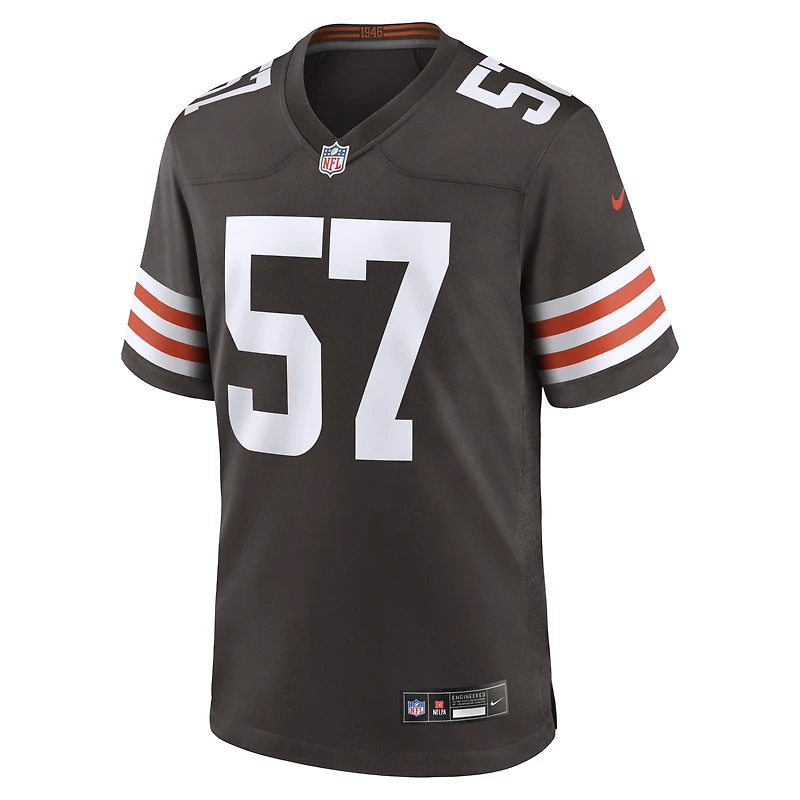 Men's Nike Isaiah McGuire  Brown Cleveland Browns Team Game Jersey