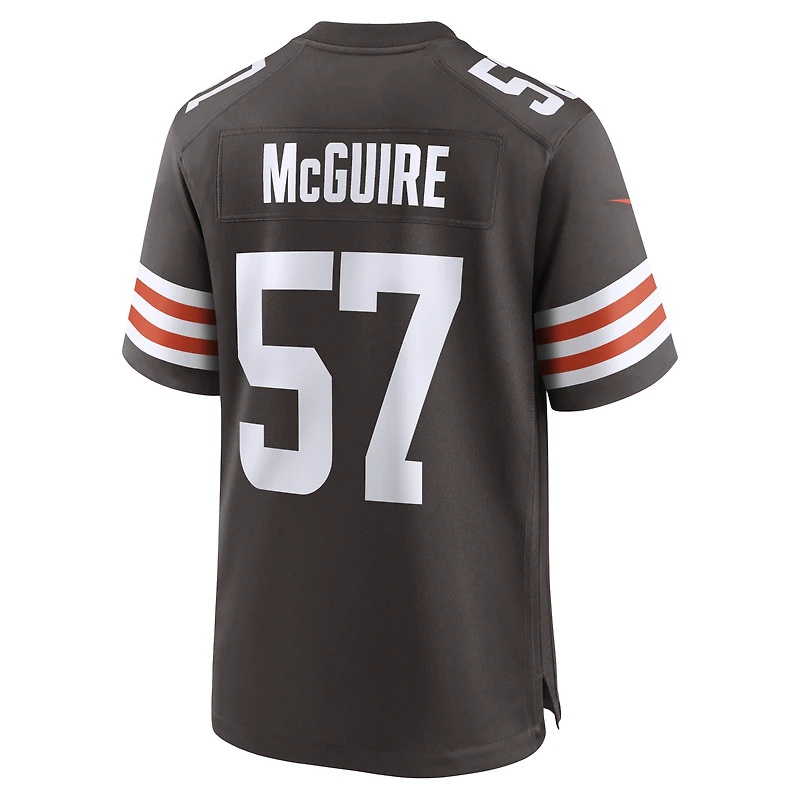 Men's Nike Isaiah McGuire  Brown Cleveland Browns Team Game Jersey