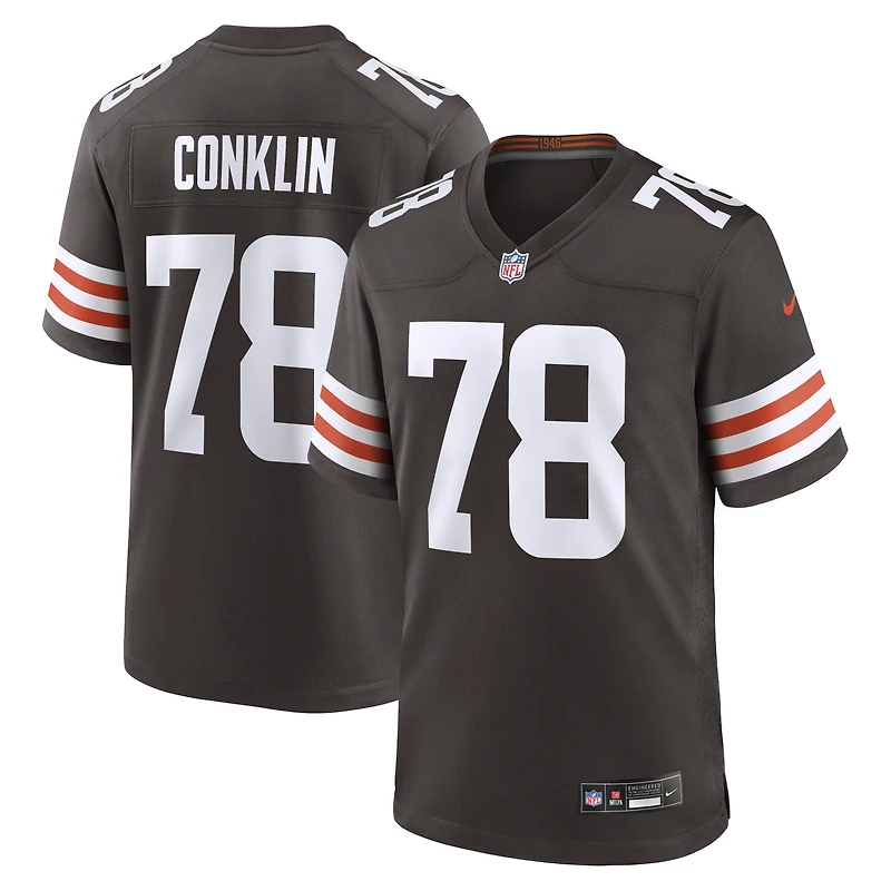 Maillot de joueur des Cleveland Browns Nike Jack Conklin marron pour homme