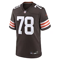 Maillot de match Nike Jack Conklin Brown pour homme des Cleveland Browns