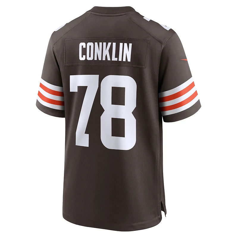 Maillot de match Nike Jack Conklin Brown pour homme des Cleveland Browns