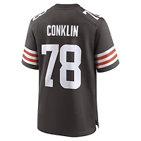 Men's Nike Jack Conklin  Brown Cleveland Browns Team Game Jersey