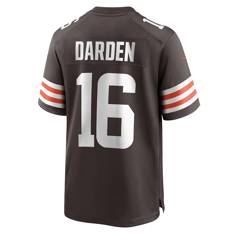 Maillot Nike Jaelon Darden marron pour homme des Cleveland Browns Team Game