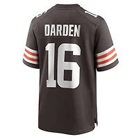 Maillot Nike Jaelon Darden marron pour homme des Cleveland Browns Team Game