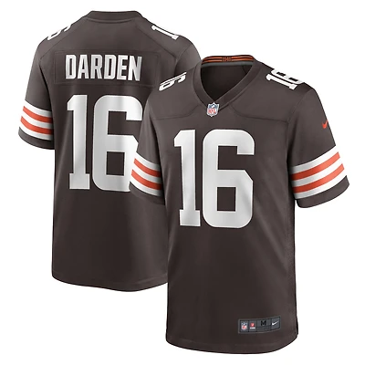 Maillot Nike Jaelon Darden marron pour homme des Cleveland Browns Team Game