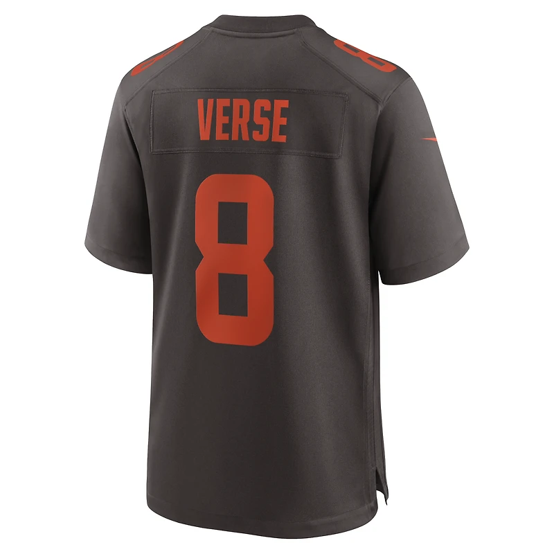 Men's Nike Jared Verse Brown Cleveland Browns Alternate Alpha Dawg Game Jersey