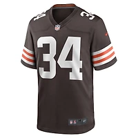 Maillot Nike Jerome Ford marron pour homme des Cleveland Browns Game Player
