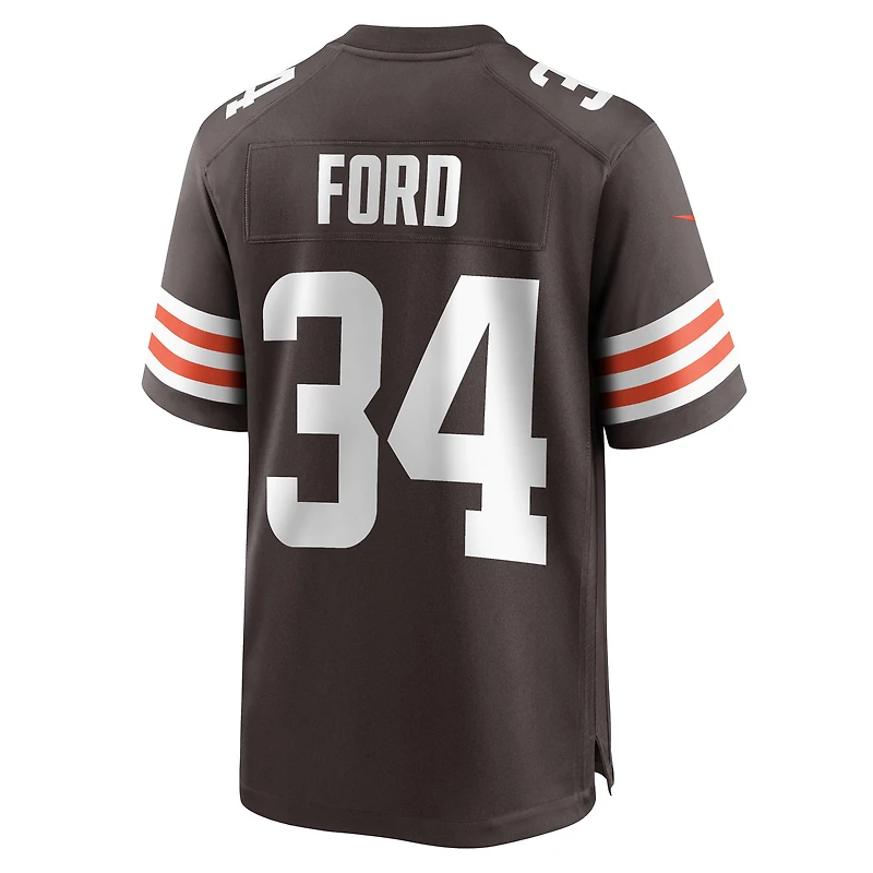 Maillot Nike Jerome Ford marron pour homme des Cleveland Browns Game Player