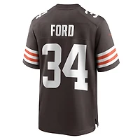 Maillot Nike Jerome Ford marron pour homme des Cleveland Browns Game Player