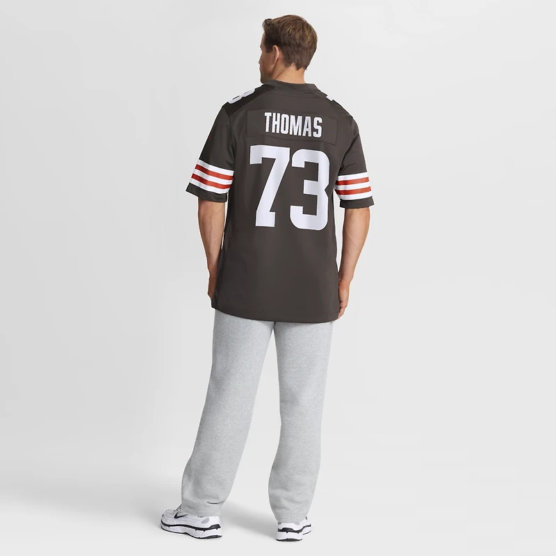 Men's Nike Joe Thomas Brown Cleveland Browns Retired Game Player Jersey