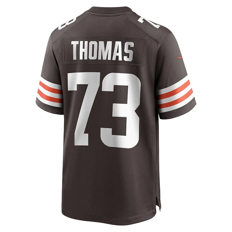 Maillot de match joueur retraité Nike Joe Thomas Brown des Cleveland Browns pour homme