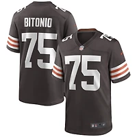Maillot de match Nike Joel Bitonio Brown Cleveland Browns pour homme