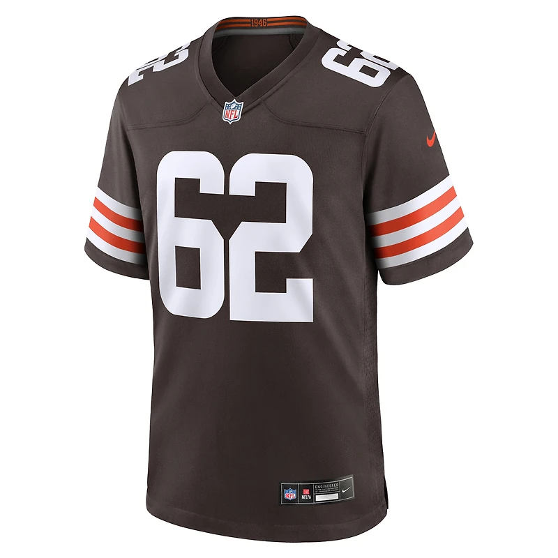 Men's Nike Justin Osborne  Brown Cleveland Browns Team Game Jersey
