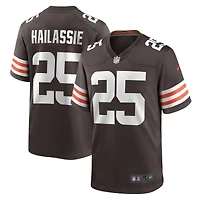 Men's Nike Kahlef Hailassie  Brown Cleveland Browns Team Game Jersey