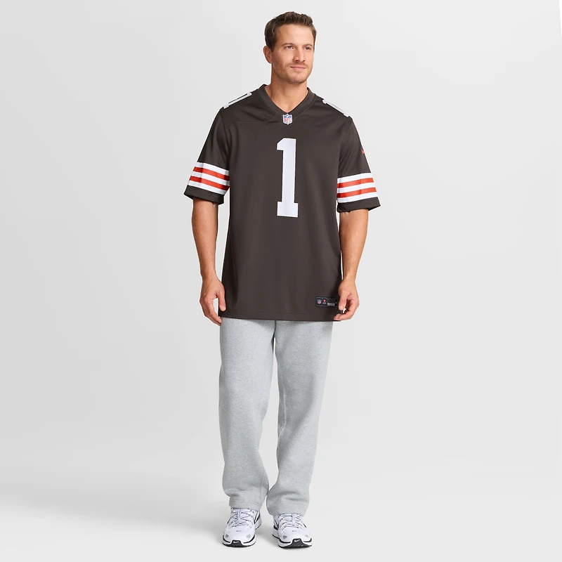 Maillot de match Nike pour homme, KC Concepcion Brown, Cleveland Browns, choix premier tour du repêchage NFL 2026, numéro 24