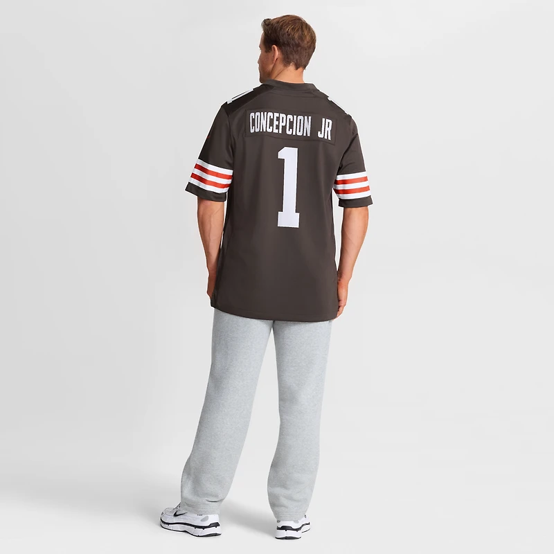 Men's Nike KC Concepcion Brown Cleveland Browns 2026 NFL Draft First Round Pick No. 24 Team Game Jersey