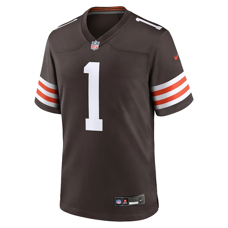 Maillot de match Nike pour homme, KC Concepcion Brown, Cleveland Browns, choix premier tour du repêchage NFL 2026, numéro 24