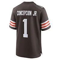 Men's Nike KC Concepcion Brown Cleveland Browns 2026 NFL Draft First Round Pick No. 24 Team Game Jersey