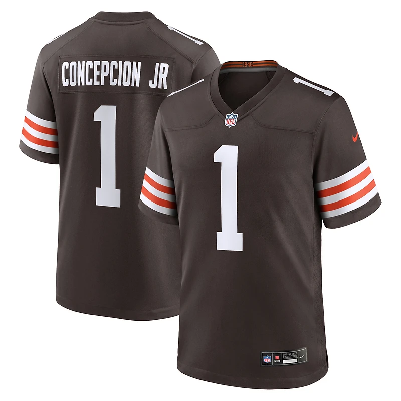 Men's Nike KC Concepcion Brown Cleveland Browns 2026 NFL Draft First Round Pick No. 24 Team Game Jersey