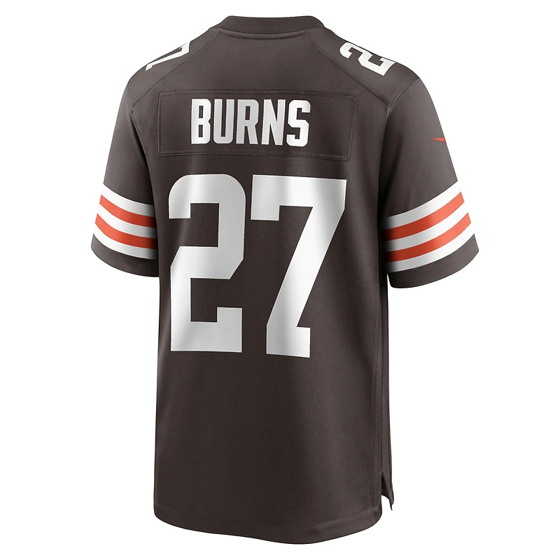 Maillot Nike Lorenzo Burns marron pour homme des Cleveland Browns Team Game