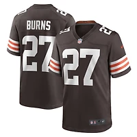Maillot Nike Lorenzo Burns marron pour homme des Cleveland Browns Team Game